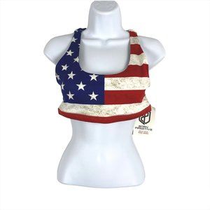 Born Primitive Sports Bra American Flag Strappy NWT Women's Large